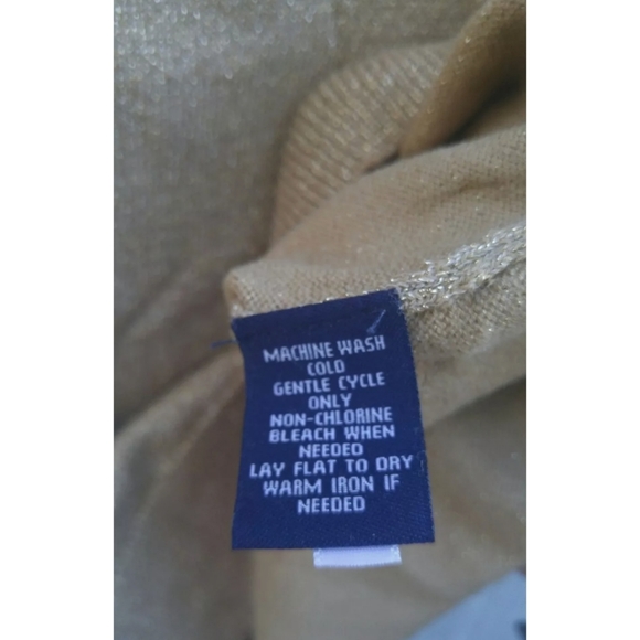 Chaps Classics Gold Shimmer Top - Picture 5 of 9